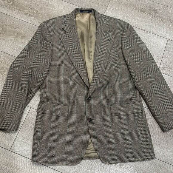 Vintage Chaps Ralph Lauren Tweed Wool Blazer 42T Sport Coat - Picture 1 of 13
